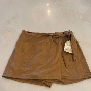 Altar’d State Soft Wrap Skort in Camel NWT